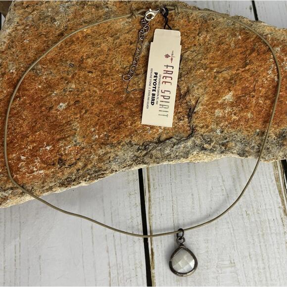 Peyote Bird Bezel Moonstone Sterling Tan Leather J168 - Picture 2 of 5